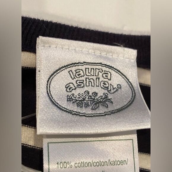 Women’s Blue & White Striped Button Down Blouse from Laura Ashley - Sz M - Picture 4 of 8